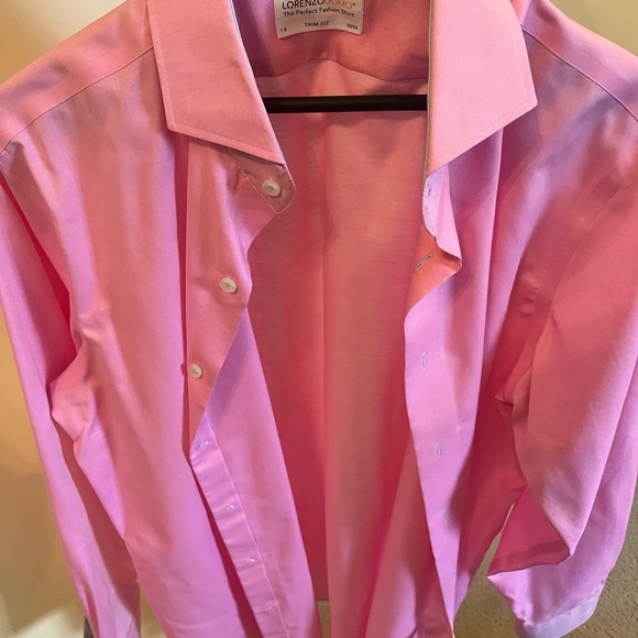 Beautiful like new Lorenzo Uomo Men’s dress shirt 16 32/33 very classy pink. - Picture 3 of 5